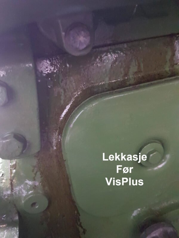 Cylinderhuvudläckage före behandling med VisPlus
